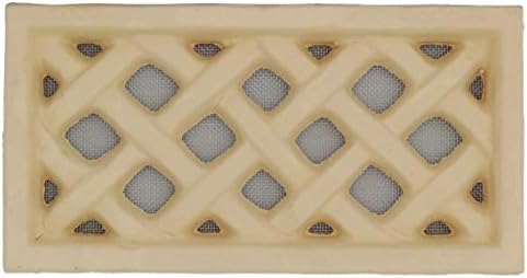 Grille d'aération rectangulaire terre cuite - 13x24 cm (rose clair)