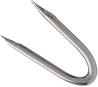 CRAMPILLON attache grillage câble fil acier galvaniser (2,7x25)