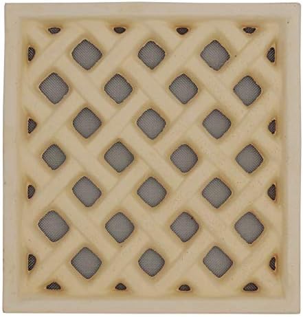 Grille d'aération rectangulaire terre cuite - 24x25 cm (rose)
