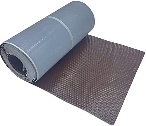 Solin Marron auto-adhesif - Aluminium 30 cm x 5 m - Ral 8017 - en rouleau