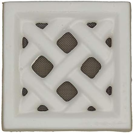 Grille d'aération Claustra terre cuite - 13x13 cm (Blanc)