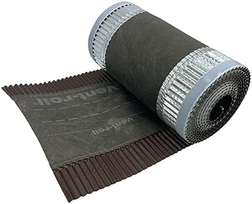 Closoir de Faîtage - Marron - Souple ventilé Aluminium et Fibre - 300 mm X 5 ml - ral 8017