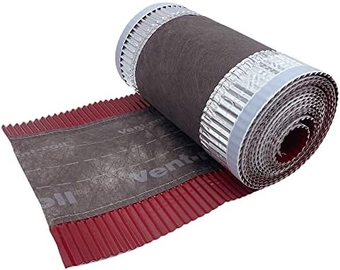 Closoir de Faîtage - Cerise - Souple ventilé Aluminium et Fibre - 300 mm X 5 ml - ral 3011
