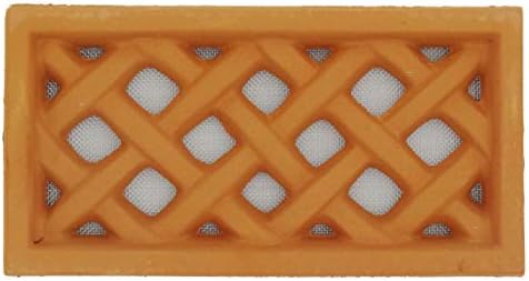 Grille d'aération rectangulaire terre cuite - 13x24 cm (rouge)