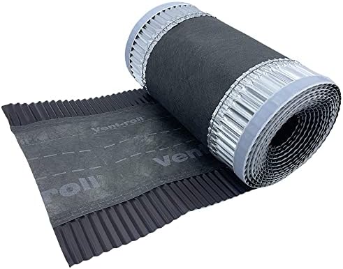 Closoir de Faîtage - Marron Foncé - Souple ventilé Aluminium et Fibre - 300 mm X 5 ml - ral 8019