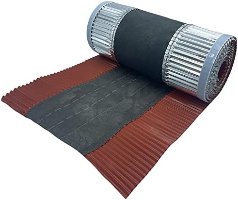 Closoir de Faîtage - Rouge - 390 mm X 5 ml - Souple ventilé Aluminium et Fibre - ral 8004