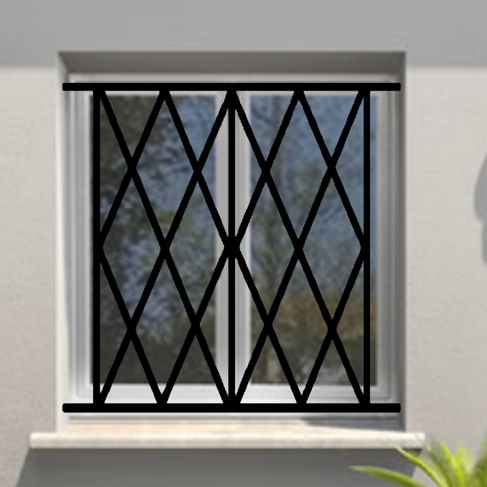 Grille de Defense Aquitaine pour Fenetre H= 75 cm x L= 140 cm (côte tableau)