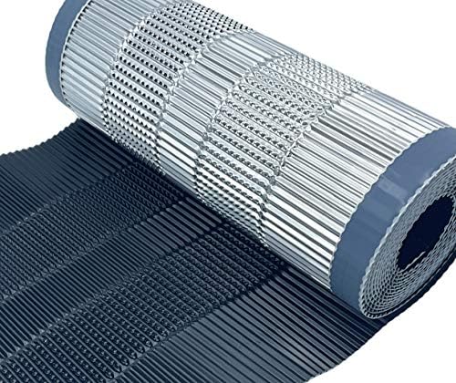 Closoir de faîtage souple ventilé tout aluminium 400 mm X 5 ml Noir - Ral 9005