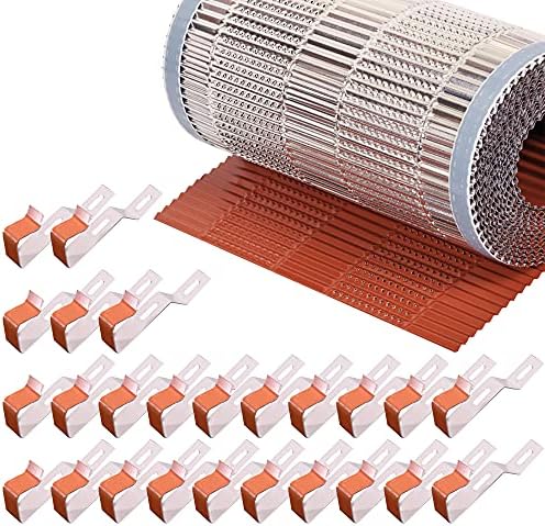 Kit Faitière – 1 Closoir Rouge 400 mm x 10 ML Rouge + 25 Clips Rouge pour Faitière ou Arêtier