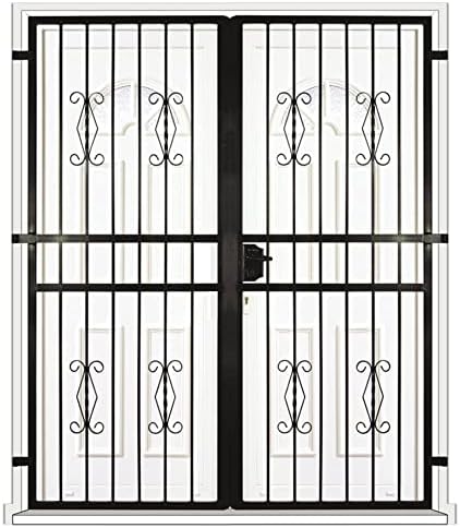 Grille porte Rustique -2 vantaux pour encadrure H=220 cm x L=200 cm (côte tableau)