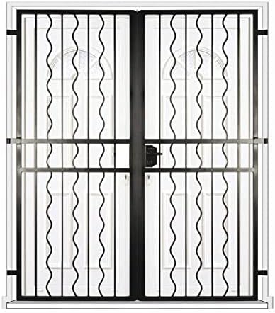 Grille porte Azur -2 vantaux pour encadrure H=220 cm x L=200 cm (côte tableau)