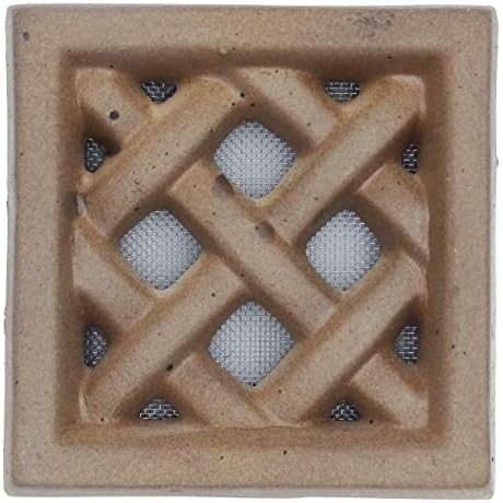 Grille d'aération Claustra terre cuite - 13x13 cm (Marron)