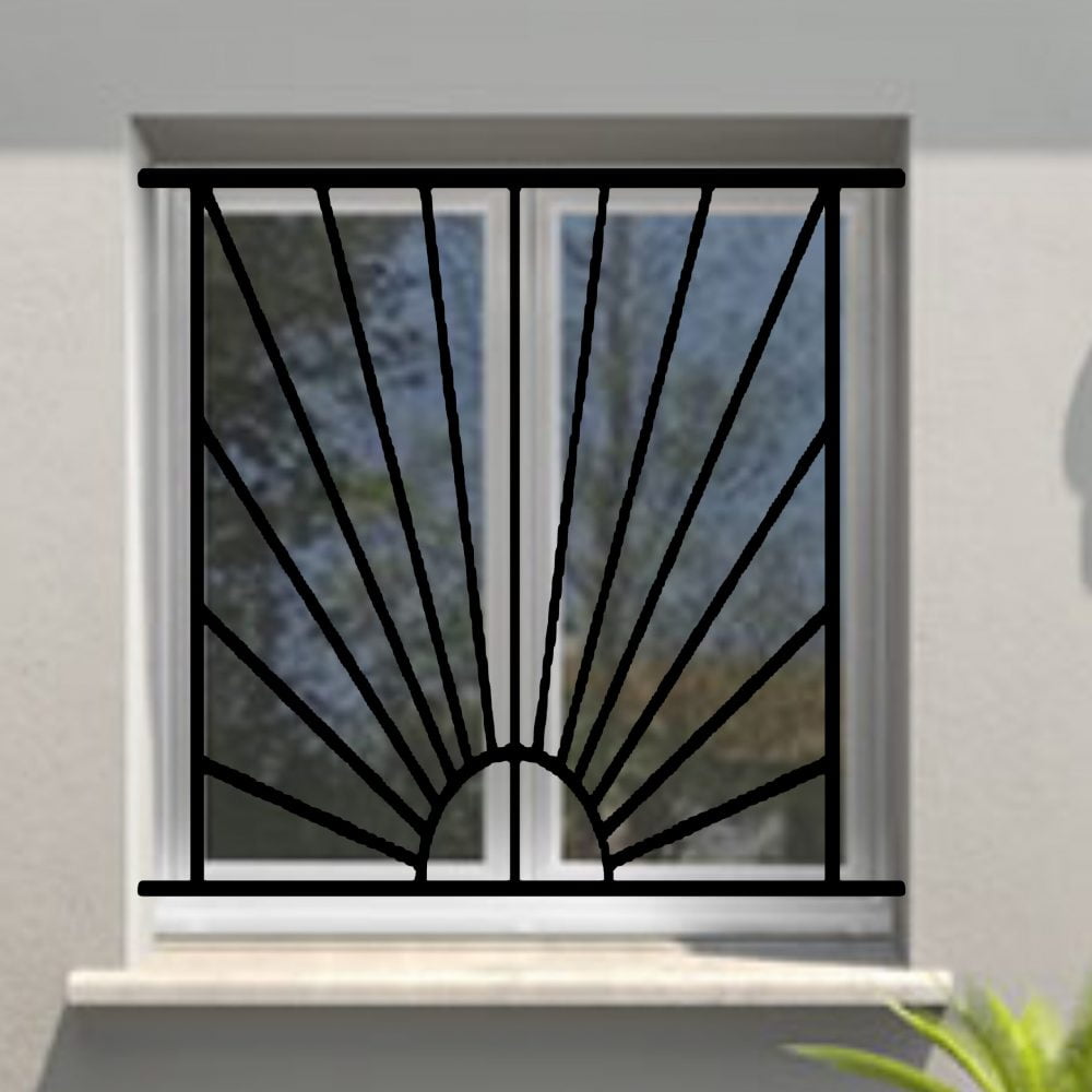 Grille de Defense Soleil pour Fenetre H= 75 cm x L= 140 cm (côte tableau)