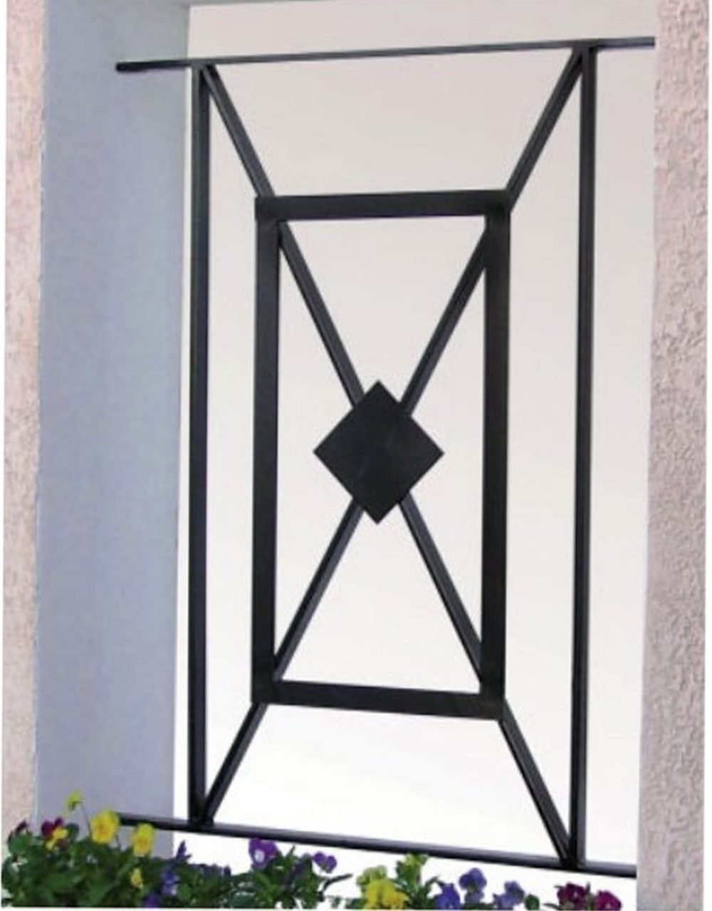 Grille de Defense Toulousaine pour Fenetre H= 95 cm x L= 60 cm (côte tableau)