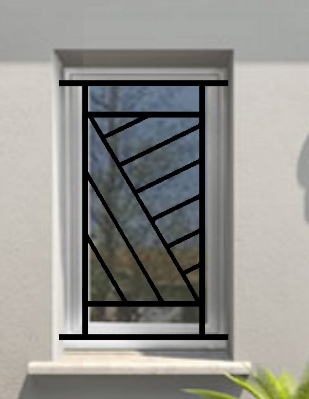 Grille de Defense Omega pour Fenetre H= 115 cm x L= 60 cm (côte tableau)