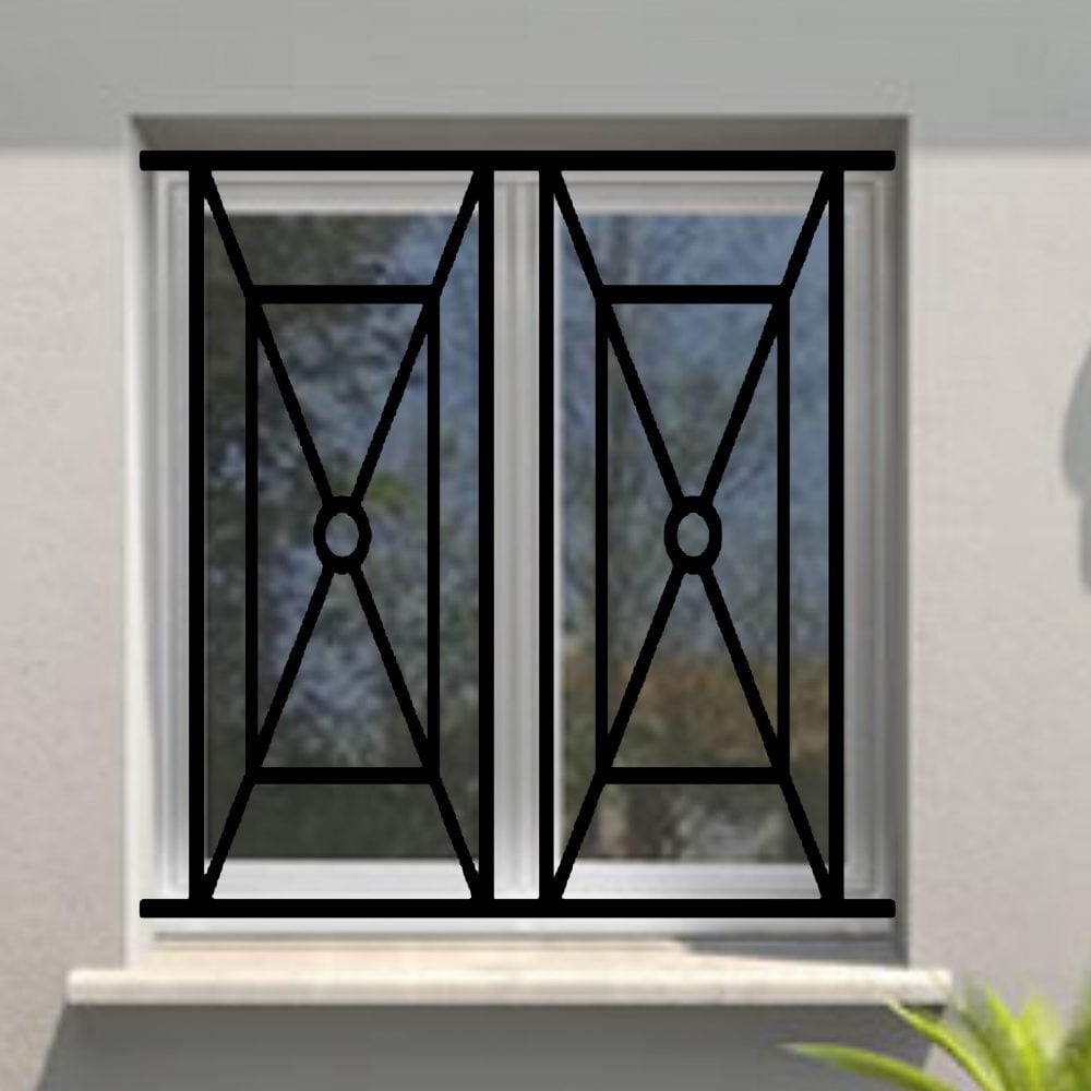 Grille de Defense Tolosa pour Fenetre H= 75 cm x L= 140 cm (côte tableau)