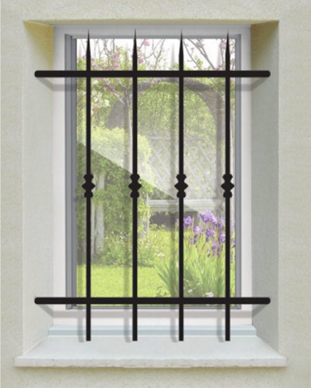 Grille de Defense Manoir pour Fenetre H= 105 cm x L= 120 cm (côte tableau)