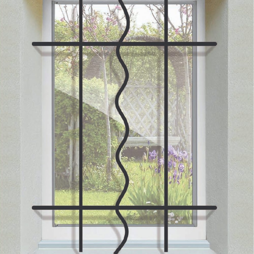 Grille de Defense Azur pour Fenetre H= 105 cm x L= 100 cm (côte tableau)