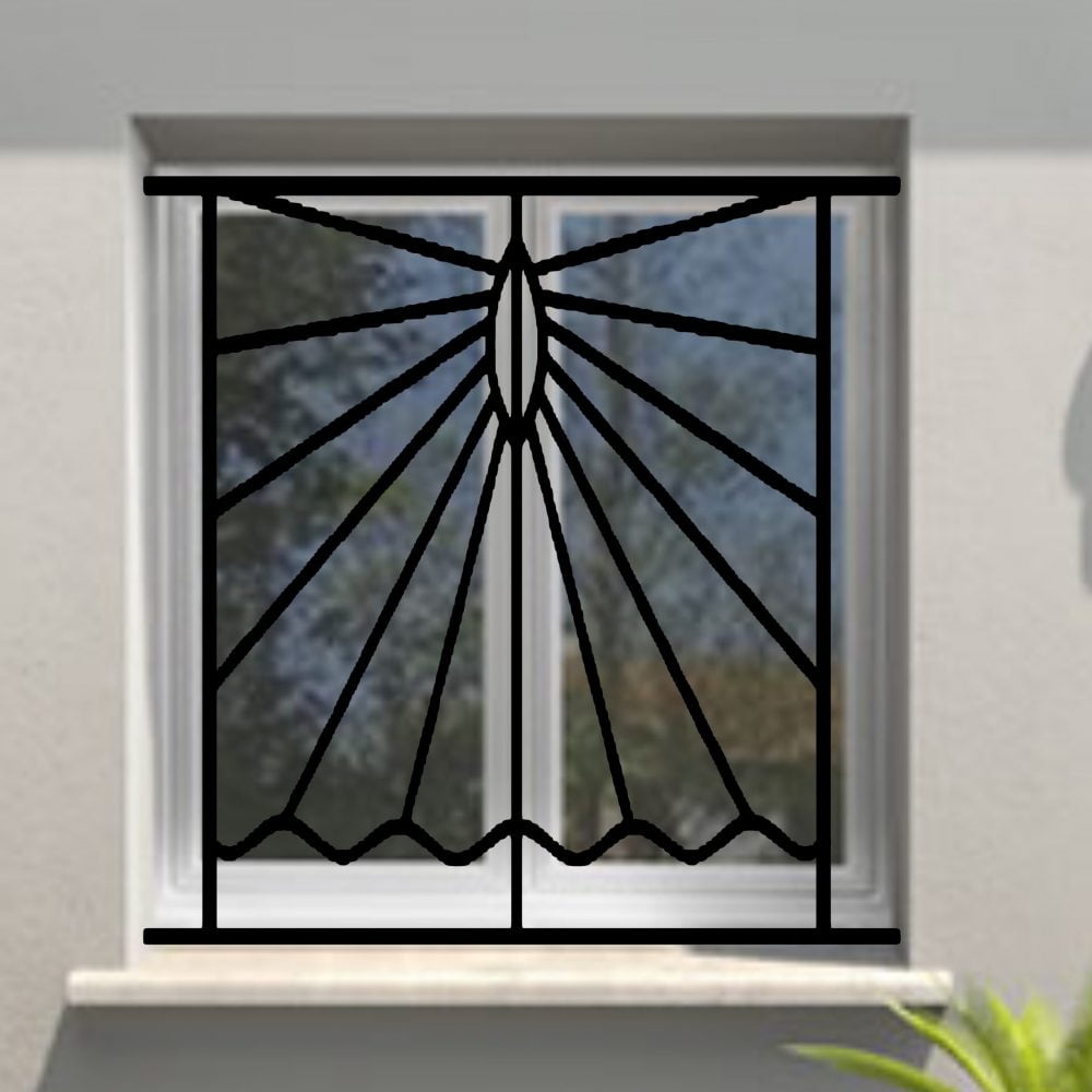Grille de Defense Solazur pour Fenetre H= 75 cm x L= 140 cm (côte tableau)
