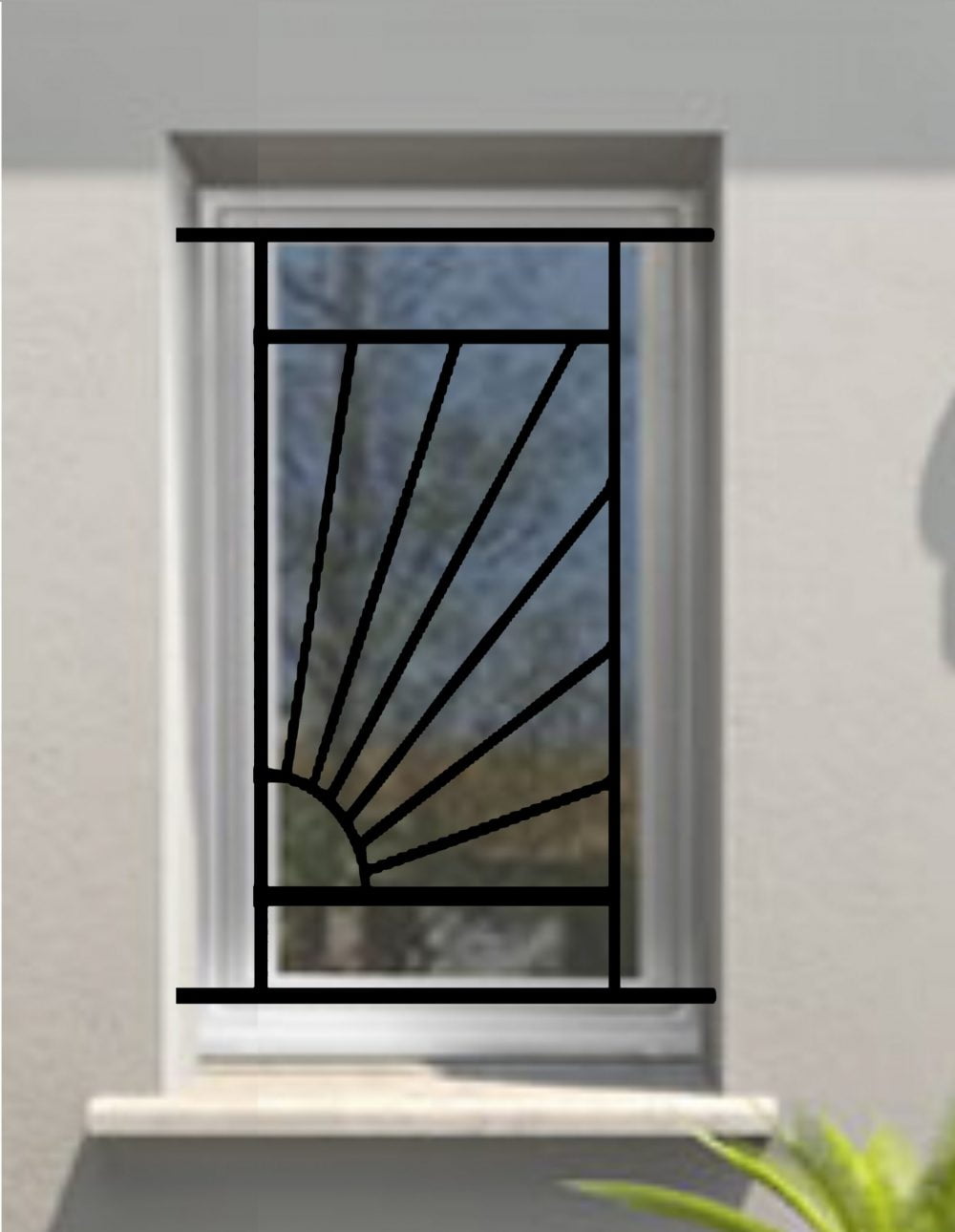 Grille de Defense Soleil pour Fenetre H= 105 cm x L= 60 cm (côte tableau)