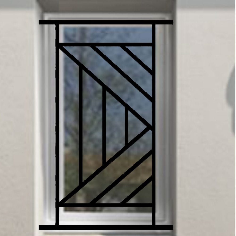 Grille de Defense Isoangle pour Fenetre H= 105 cm x L= 60 cm (côte tableau)
