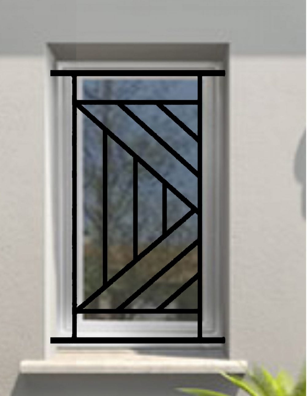 Grille de Defense Isoangle pour Fenetre H= 105 cm x L= 60 cm (côte tableau)