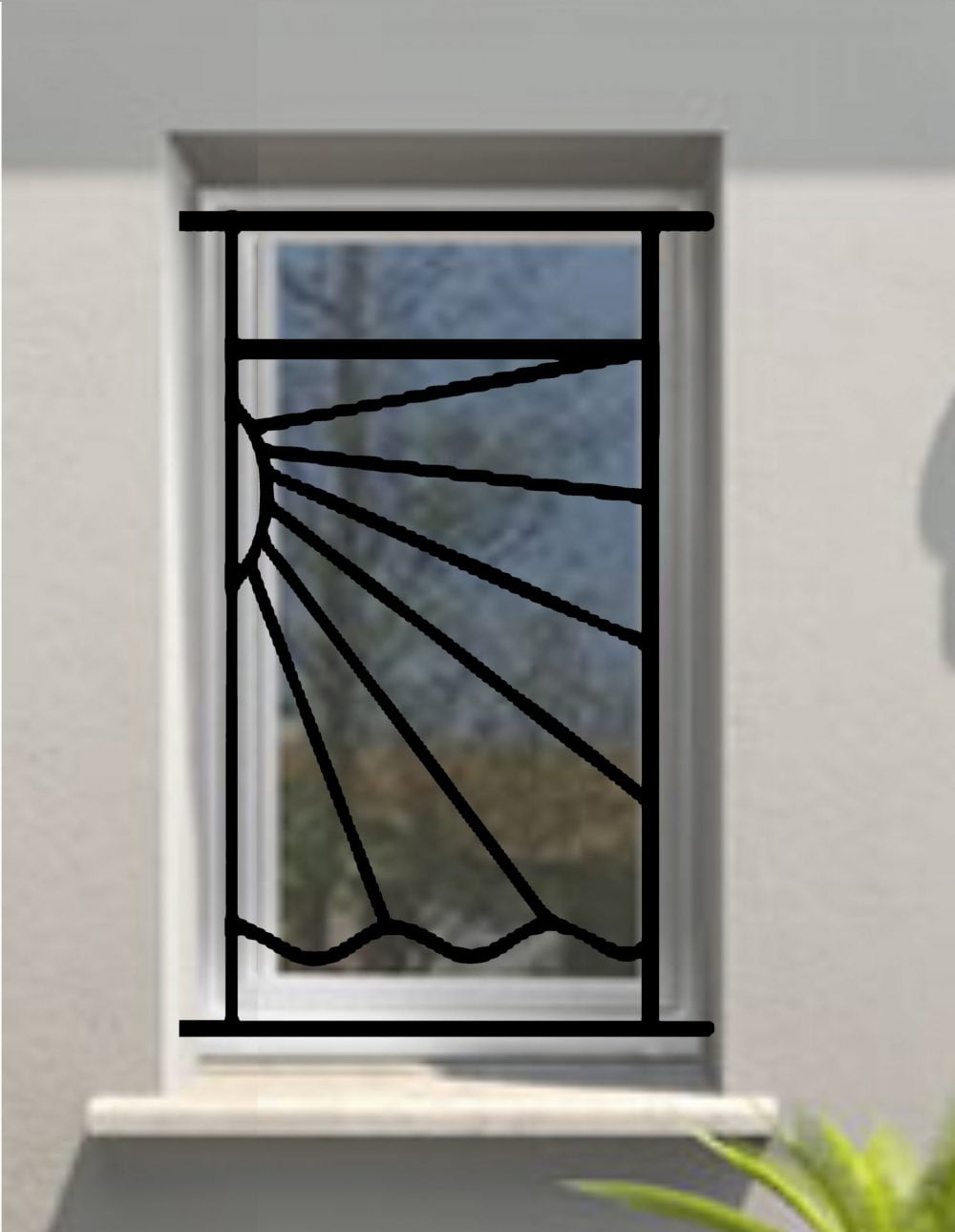 Grille de Defense Solazur pour Fenetre H= 105 cm x L= 60 cm (côte tableau)
