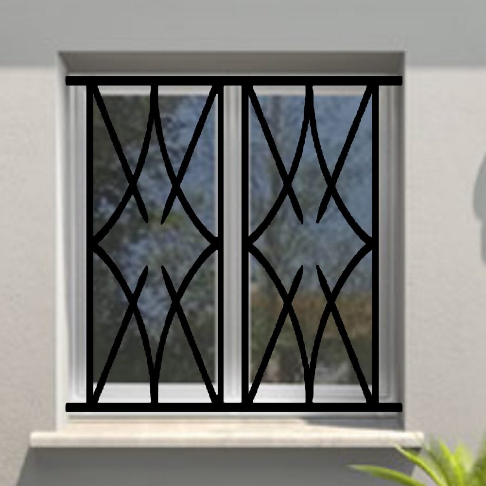 Grille de Defense Nora pour Fenetre H= 75 cm x L= 140 cm (côte tableau)
