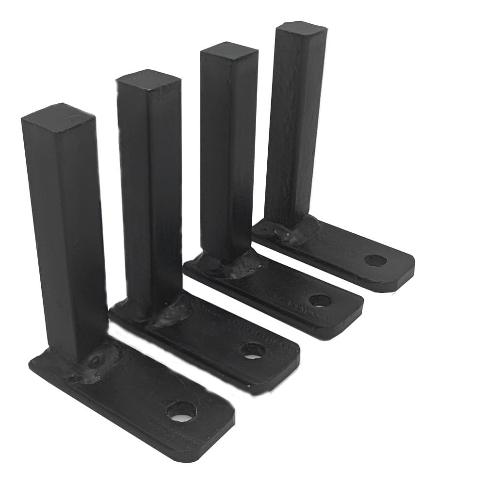 4 fixations grille de défense carré plein 15 x 15 mm