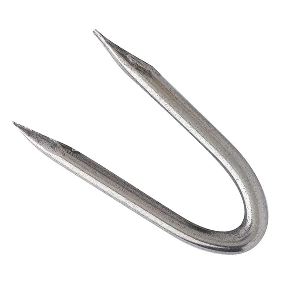 CRAMPILLON 3,5x35 mm en acier galvanisé - Seau 5 Kg - Attache grillage, câble, fil