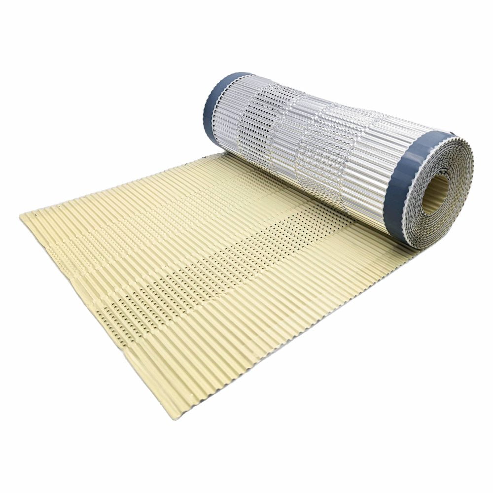 Closoir de faîtage tout aluminium 400 mm X 5 ml Ivoire souple ventilé - RAL 1015