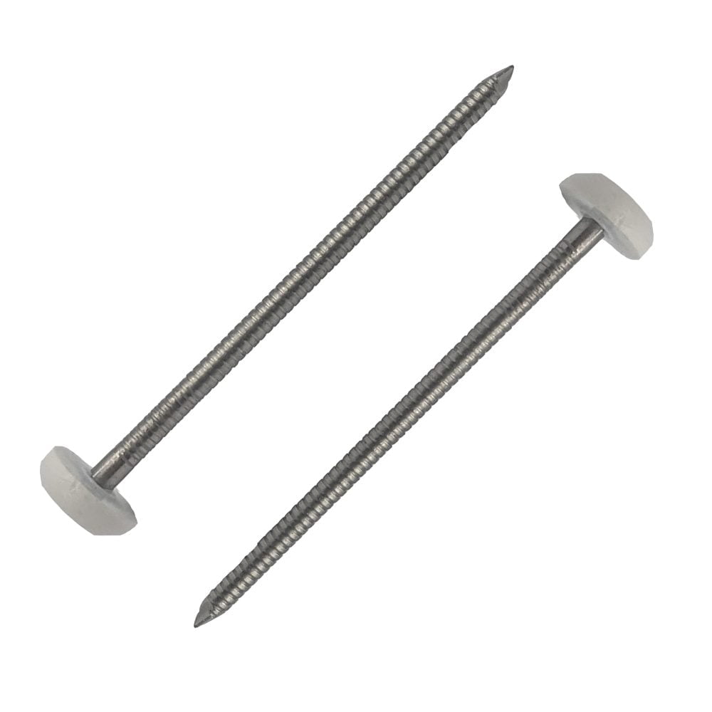 Pointes tête plastifiée 2.10 x 40 mm Blanche – RAL 9010 – Boite 100 pièces