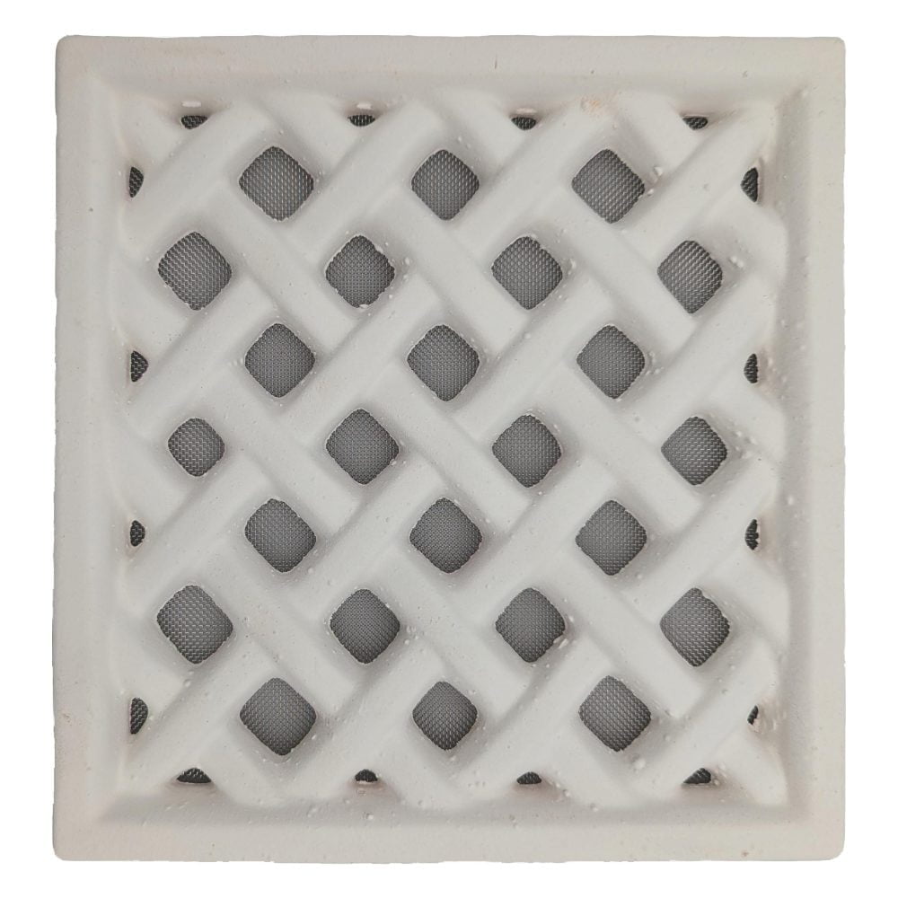 Grille d’aération Claustra Terre cuite Blanche – 25 x 24 cm