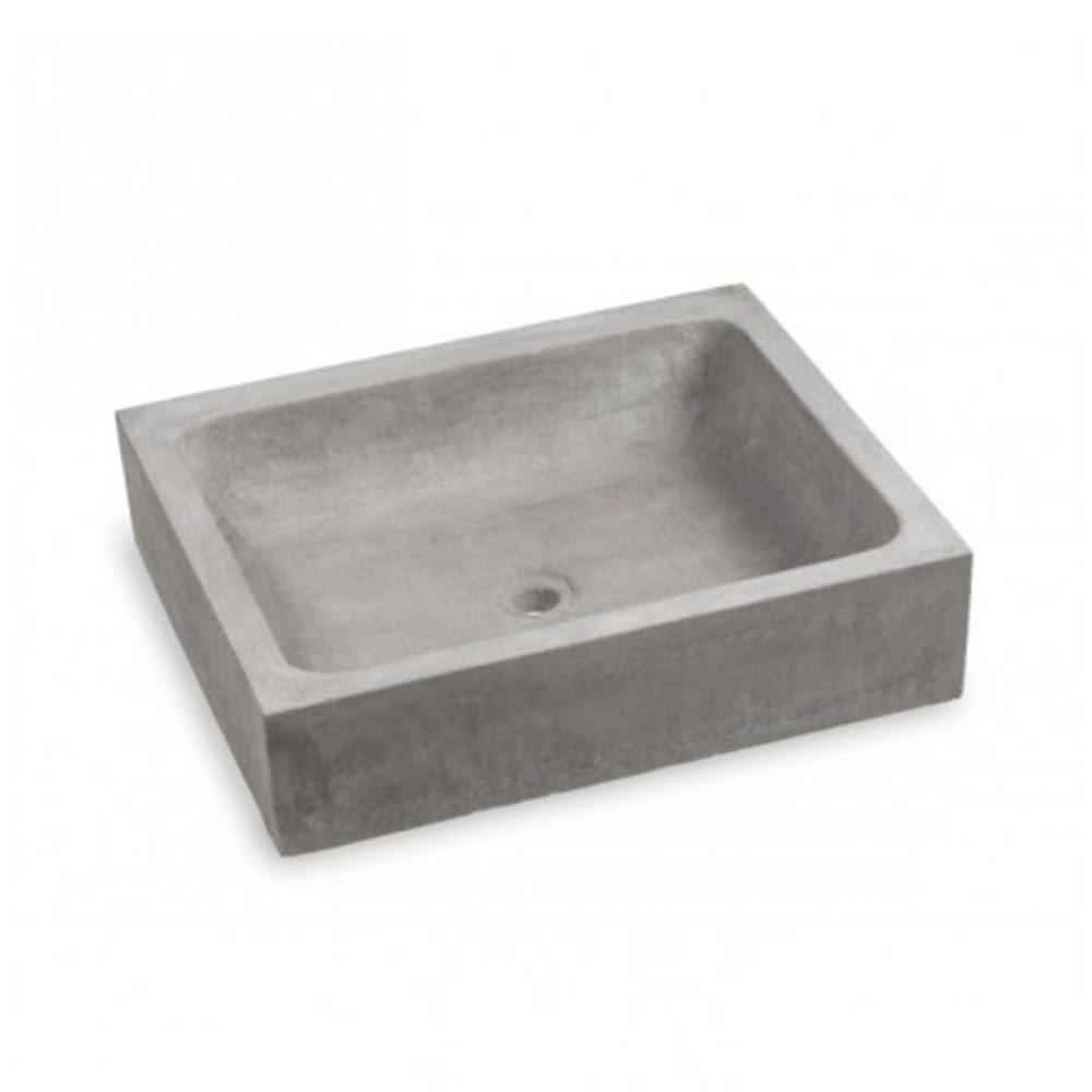 Evier vasque rectangulaire béton – Couleur Gris RAL 7005 – Pour extérieur
